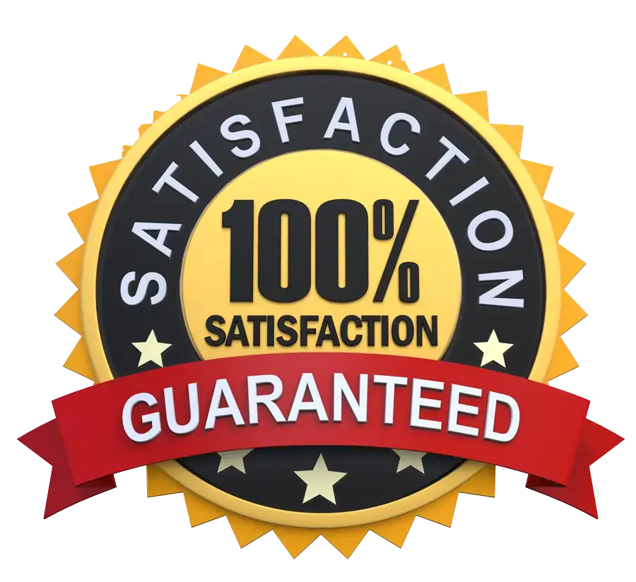 100% satisfaction guaranteed badge