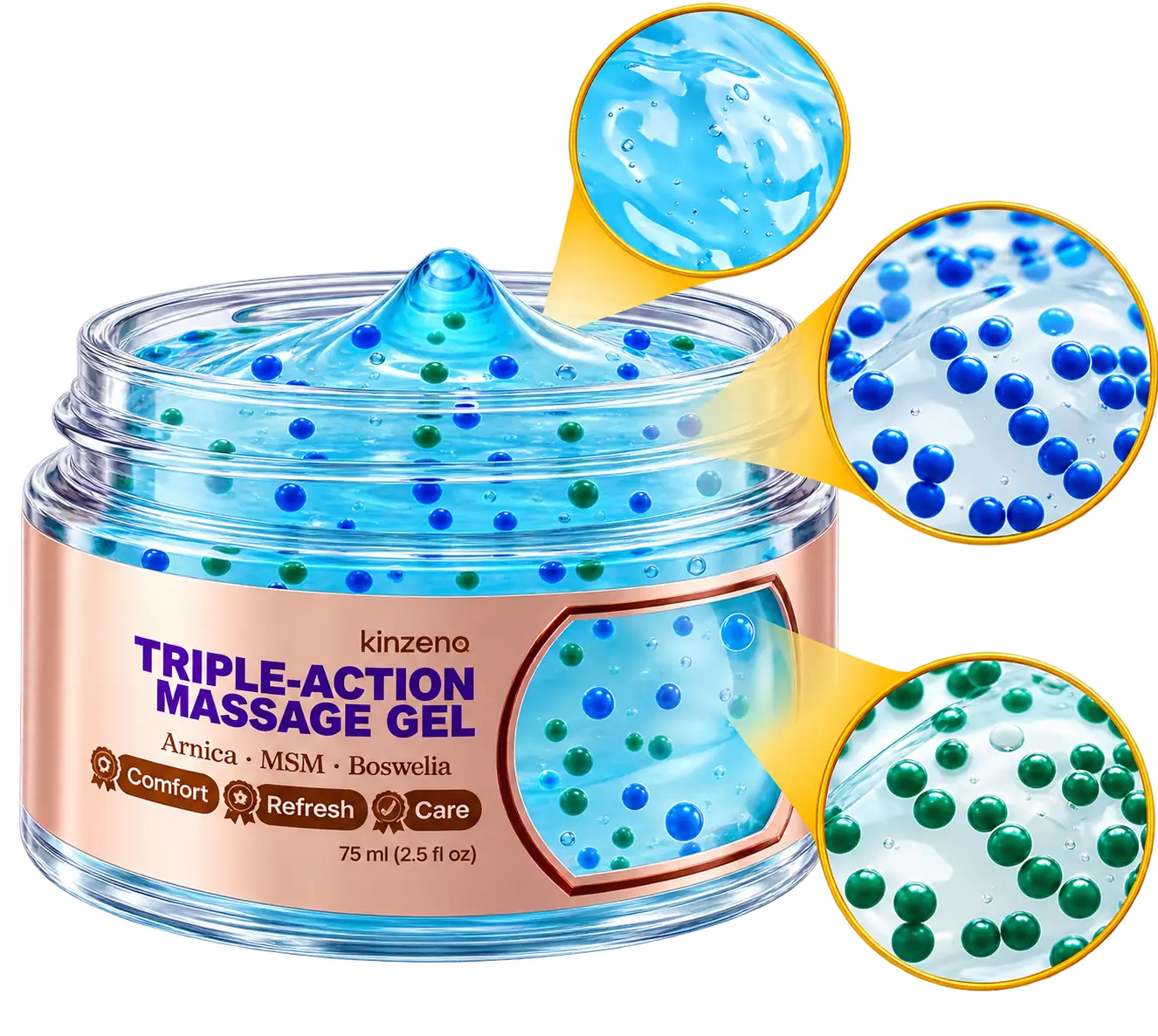 Kinzeno triple-action massage gel